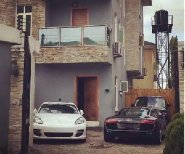 Davido Shows Off His Fleet Of Cars Inside His Home In Lekki